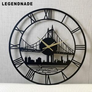 Construction Metal Wall Clock, Engineer Gift, Architecture Wall Art, Construction Office Clock